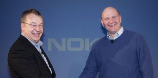 Stephen Elop, Presidente y CEO de Nokia con Steve Ballmer, CEO de Microsoft / Foto: Archivo