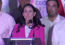 la candidata de la alianza opositora al partido Morena, conformada por el PAN, PRI, PRD y NAEM, se declaró entusiasmada