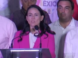 la candidata de la alianza opositora al partido Morena, conformada por el PAN, PRI, PRD y NAEM, se declaró entusiasmada