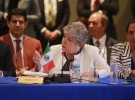 En una Reunión de Alto Nivel sobre Haití, celebrada en Kingston, Jamaica, la canciller Alicia Bárcena Ibarra explicó que la solución