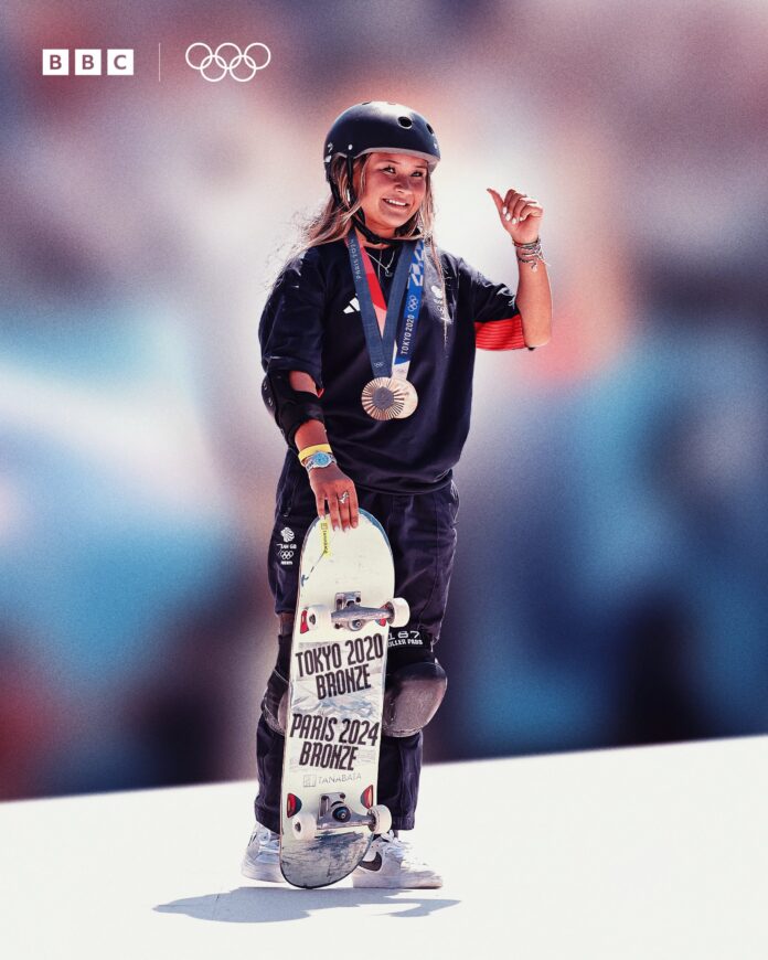 Skateboarding-Sky Brown Sky Brown gana su segunda medalla olímpica a los 16 años. / Foto: BBC Sports