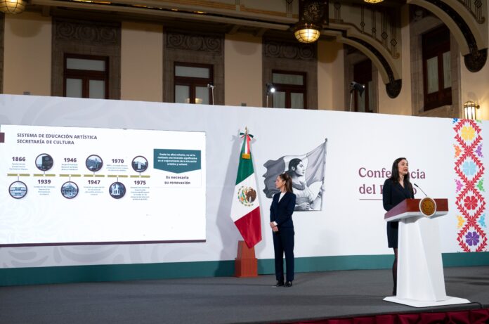 Sheinbaum anuncia 3,000 mdp adicionales para Cultura y cancelación de cuotas de inscripción en escuelas del INBAL Sheinbaum anuncia 3,000 mdp adicionales para Cultura y cancelación de cuotas de inscripción en escuelas del INBAL