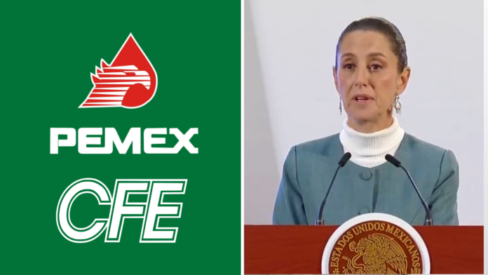 La presidenta destacó que estas modificaciones permitirán a CFE y Pemex fortalecerse como empresas públicas, en el caso de la última,