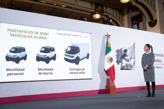 presento esta mañana el plan y los avances para el lanzamiento del proyecto Olinia, la primera armadora de vehículos eléctricos en México. presento esta mañana el plan y los avances para el lanzamiento del proyecto Olinia, la primera armadora de vehículos eléctricos en México.