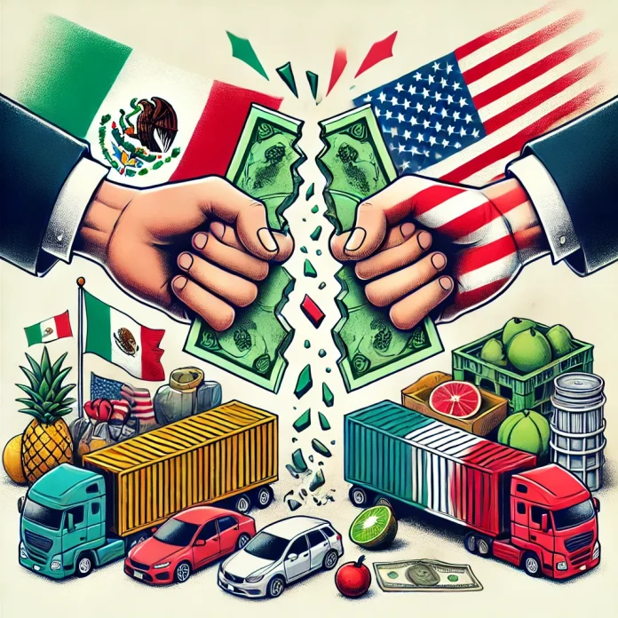 Sheinbaum, advirtió este martes que la reciente imposición de un aranceles del 25% por parte de Estados Unidos a todas las exportaciones mexicanas sin distinción afectará a ambas economías Sheinbaum, advirtió este martes que la reciente imposición de un aranceles del 25% por parte de Estados Unidos a todas las exportaciones mexicanas sin distinción afectará a ambas economías