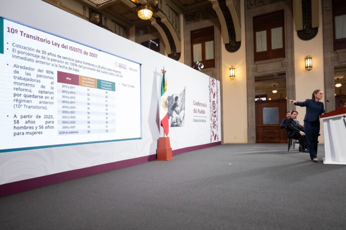 Pensiones sostenibles: Sheinbaum defiende finanzas públicas frente a demandas del CNTE Pensiones sostenibles: Sheinbaum defiende finanzas públicas frente a demandas del CNTE
