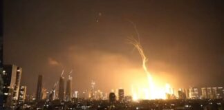 Ataques con misiles de Irán sobre Tel Aviv