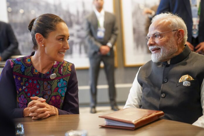 En el marco de la Cumbre del G7, la presidenta de México, Claudia Sheinbaum, y el primer ministro de India, Narendra Modi, sostuvieron En el marco de la Cumbre del G7, la presidenta de México, Claudia Sheinbaum, y el primer ministro de India, Narendra Modi, sostuvieron