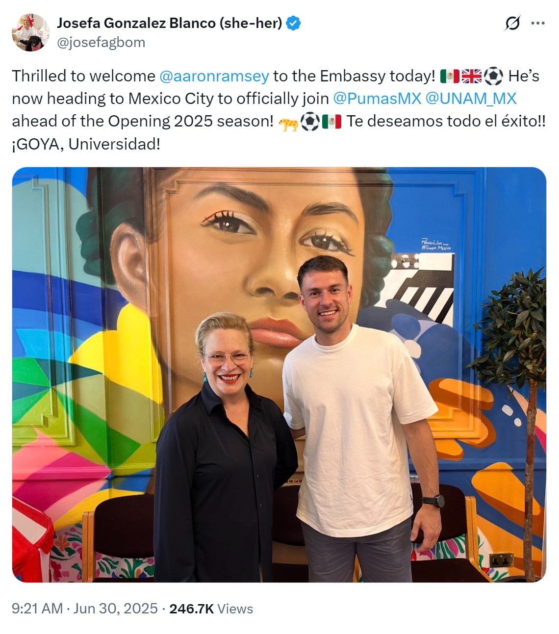 Embajadora Reino UNido