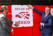 Al encabezar la entrega del distintivo “Hecho en México” a Movility ADO, el secretario de Economía, Marcelo Ebrard, destacó que este reconocimiento