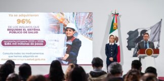 El gobierno de México anunció esta mañana que ya se ha adquirido el 96% de los medicamentos e insumos necesarios para garantizar el funcionamiento