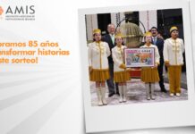 AMIS celebra más de ocho décadas con billete alusivo para sorteo con LOTENAL
