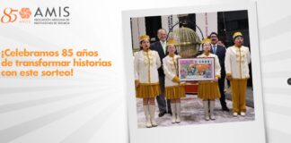 AMIS celebra más de ocho décadas con billete alusivo para sorteo con LOTENAL