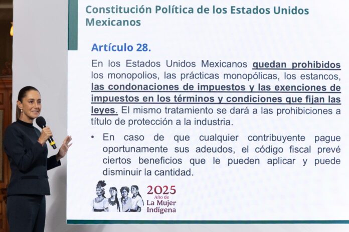 Sheinbaum rechaza negociar con Salinas Pliego: “Las puertas del SAT están abiertas, pero en el marco de la ley”