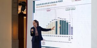 La presidenta Claudia Sheinbaum calificó este miércoles, durante su conferencia de prensa matutina, la deuda que enfrenta Petróleos Mexicanos (Pemex) como “la maldita deuda corrupta
