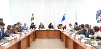 La secretaria de Energía sostuvo un diálogo con la embajadora de Francia y Brice Clemente, CEO de ENGIE México, empresa encargada del gasoducto Mayakan.