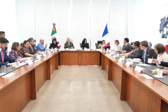La secretaria de Energía sostuvo un diálogo con la embajadora de Francia y Brice Clemente, CEO de ENGIE México, empresa encargada del gasoducto Mayakan. La secretaria de Energía sostuvo un diálogo con la embajadora de Francia y Brice Clemente, CEO de ENGIE México, empresa encargada del gasoducto Mayakan.