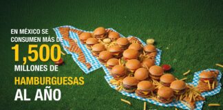 EN MÉXICO SE CONSUMEN MÁS MILLONES DE HAMBURGUESAS AL AÑO.