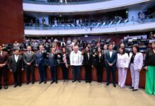 Presidenta del Senado de la República, Laura Itzel Castillo Juárez, tomó la protesta correspondiente a los nuevos integrantes de la Sala Superior del Tribunal Federal de Justicia Administrativa.