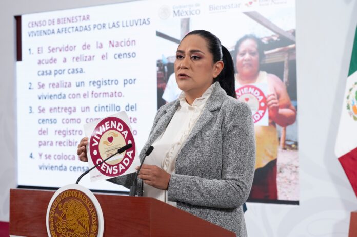 Bienestar inicia censo Casa por Casa para apoyar a familias afectadas por lluvias en cinco estados