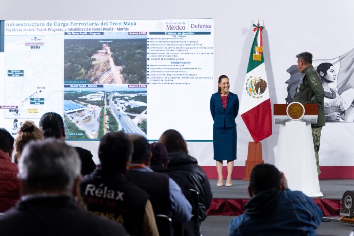La presidenta Sheinbaum presentó el informe de avance del proyecto nacional de trenes de pasajeros, una de las obras insignia de su admin.... La presidenta Sheinbaum presentó el informe de avance del proyecto nacional de trenes de pasajeros, una de las obras insignia de su admin....