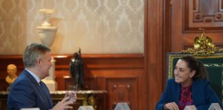 Sheinbaum se reúne con director de Scotiabank y resalta crédito a MIPYMES