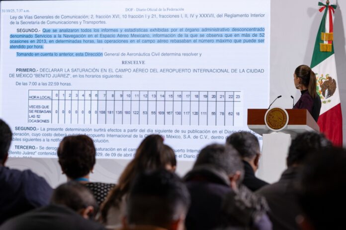 Sheinbaum defiende traslado de carga al AIFA: “Eliminar el decreto de 2023 sería irresponsable” Sheinbaum defiende traslado de carga al AIFA: “Eliminar el decreto de 2023 sería irresponsable”