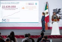 22,639,050 puestos de trabajo formales registrados en el Instituto Mexicano del Seguro Social (IMSS)
