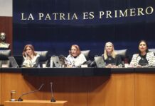 Sesión vespertina de la Cámara de Senadores