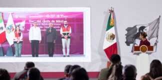 Sheinbaum da banderazo al tramo Arroyo El Sauz–Nuevo Laredo del Tren del Golfo de México