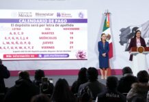 Sheinbaum anuncia inicio de pago de Pensión Mujeres Bienestar a casi 3 millones de beneficiarias Sheinbaum anuncia inicio de pago de Pensión Mujeres Bienestar a casi 3 millones de beneficiarias