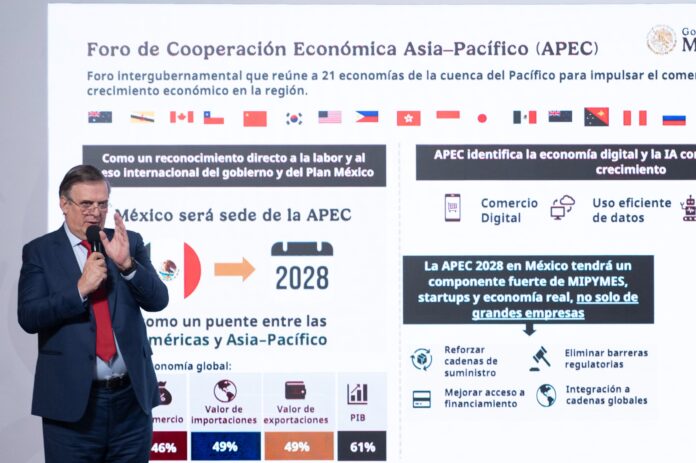 México será sede de la APEC 2028; el gobierno destaca relevancia geoeconómica del bloque