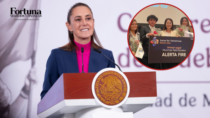 Sheinbaum anuncia programa con Nafin para dar continuidad a la innovación estudiantil