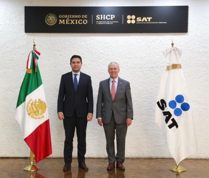 El Servicio de Administración Tributaria (SAT) anunció un conjunto de mejores prácticas de transparencia y fiscalización que se aplicarán a partir de 2026, medidas que responden a una de las principales demandas del sector empresarial, encabezado por el Consejo Coordinador Empresarial (CCE El Servicio de Administración Tributaria (SAT) anunció un conjunto de mejores prácticas de transparencia y fiscalización que se aplicarán a partir de 2026, medidas que responden a una de las principales demandas del sector empresarial, encabezado por el Consejo Coordinador Empresarial (CCE