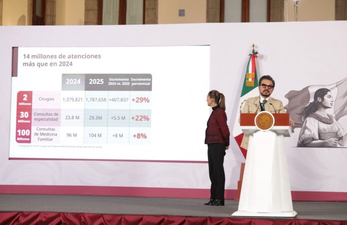 conferencia de prensa en Palacio Nacional encabezada por la Presidenta de México, Claudia Sheinbaum Pardo, Zoé Robledo