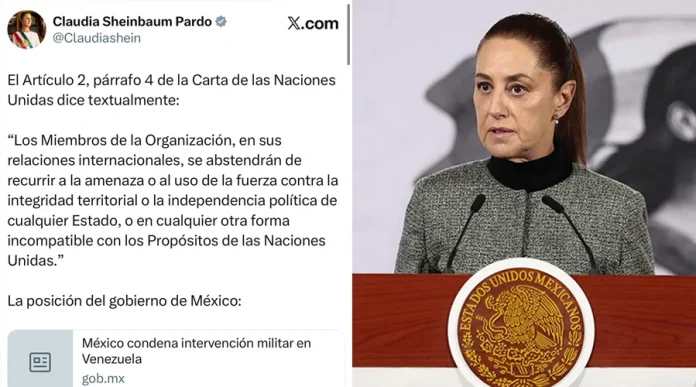 El Gobierno de México rechazó las acciones militares ejecutadas de manera unilateral en las últimas horas por fuerzas armadas de los Estados Unidos de América contra objetivos ubicados en territorio de la República Bolivariana de Venezuela, al señalar que contravienen el artículo 2 de la Carta de la Organización de las Naciones Unidas (ONU).