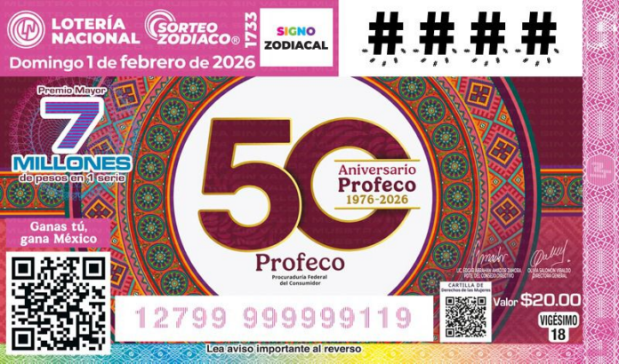 Lotería Nacional conmemora 50 años de la Profeco