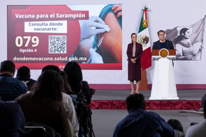 El Gobierno de México informó que contará con casi 48 millones de vacunas contra el sarampión disponibles hacia mayo de este año, como parte del reforzamiento de la Estrategia Nacional de Vacunación para contener el brote registrado en los últimos meses. El Gobierno de México informó que contará con casi 48 millones de vacunas contra el sarampión disponibles hacia mayo de este año, como parte del reforzamiento de la Estrategia Nacional de Vacunación para contener el brote registrado en los últimos meses.