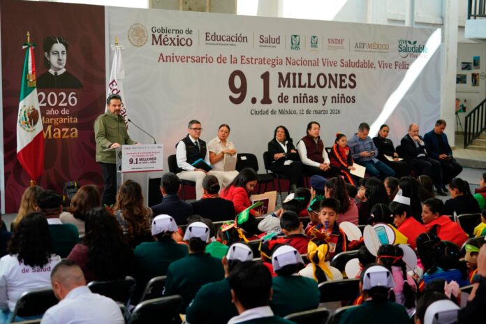 SEP e IMSS informan que en un año 9.1 millones de estudiantes han sido valorados en 75 mil primarias con Vive saludable, vive feliz