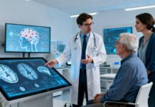 Estimulación cerebral profunda en Parkinson explicada por especialistas durante evaluación neurológica en un entorno clínico.